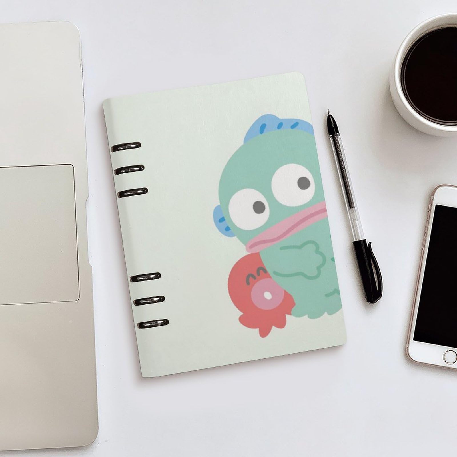 Amazon.co.jp: ハンギョドン システム手帳 PU ノートメモ帳 バインダー