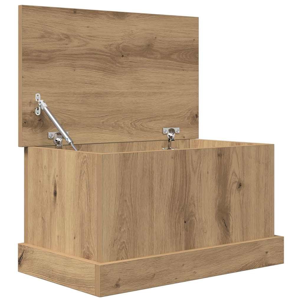 Baúl de madera de roble Artisan, 30 x 50 x 28 cm, almacenamiento con tapa, banco de almacenamiento, organizador para salón, dormitorio, pasillo, orden y ahorro de espacio