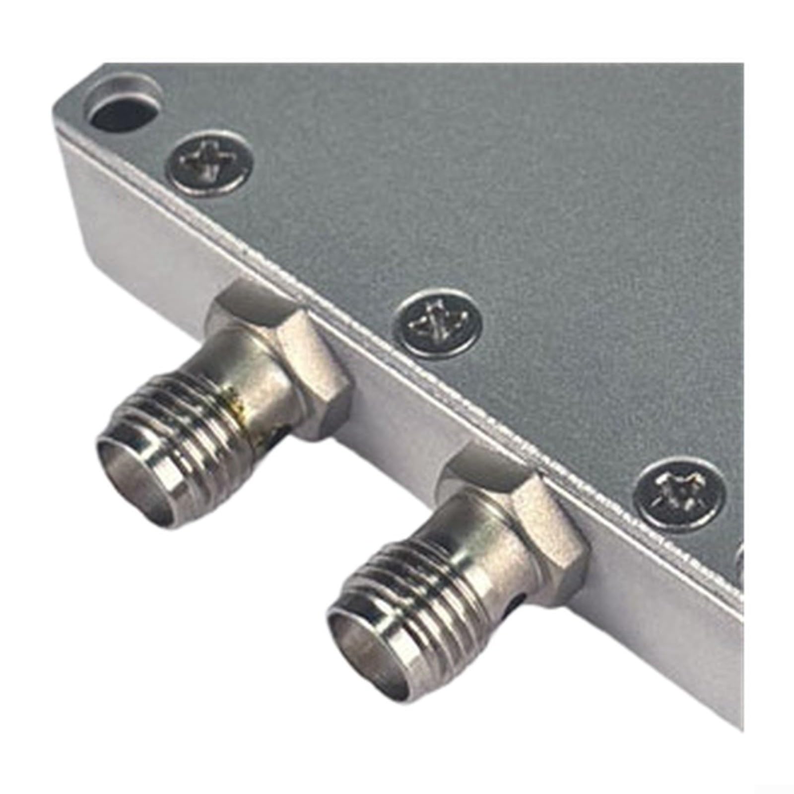 Combinador divisor de potencia de señal 1 a 2, 1GHz-4GHz, baja pérdida 0.5dB, VSWR 1.25, aislamiento de puerto de 24dB, metal para GPS para banda L, plateado