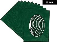 Vista 150 de CountryArtHouse Marco ovalado verde cazador de 5 x 7 pulgadas, sin ácidos, con núcleo blanco, corte biselado para fotos de 4 x 6, se adapta a marcos