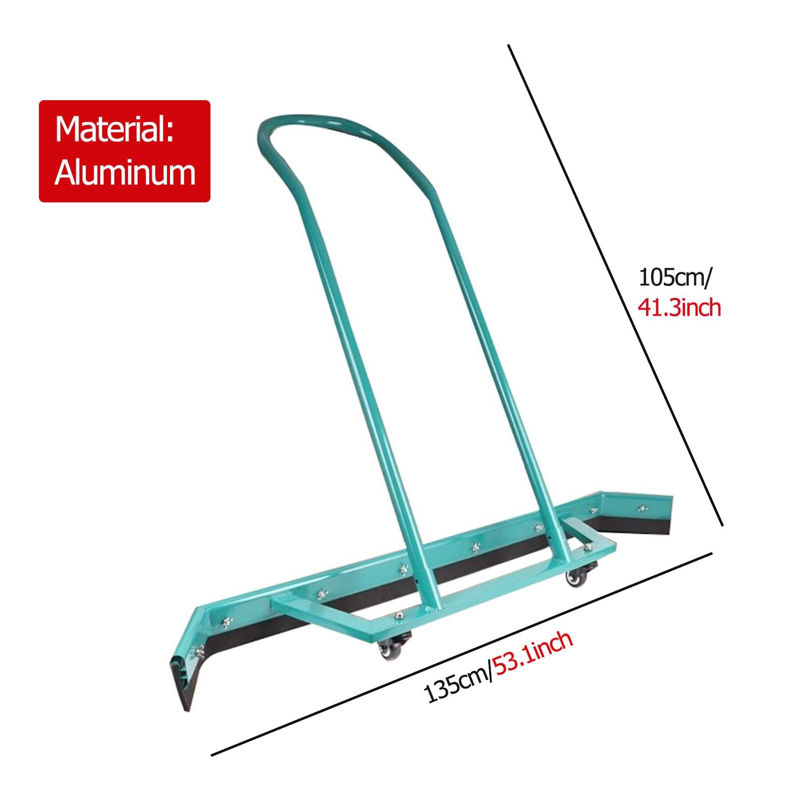 Escobilla de goma portátil para cancha de tenis, secador de agua resistente para canchas deportivas, canchas de baloncesto, estacionamiento con ruedas lisas
