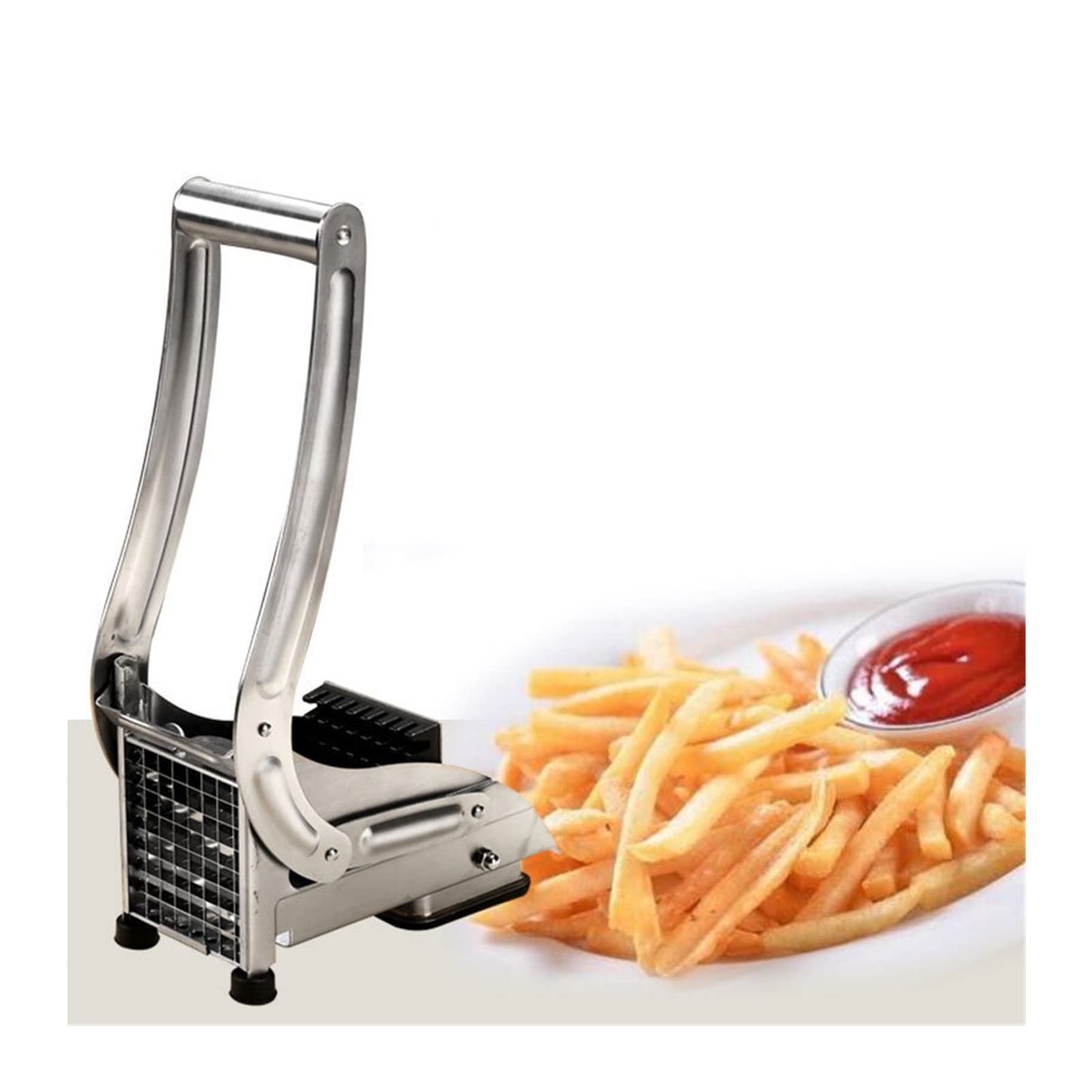 Kartoffelschneider French Fries Potato Vegetable Cutter Slicer Stainless Steel Potato Cutting Machine Chopper Kitchen Accessories Manual Processor Crinkle Cutter