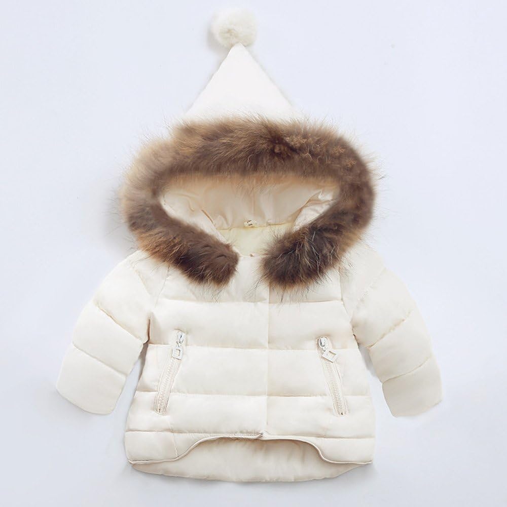Winter Warm Kids Coat Autumn Jacket Girls Clothes Baby Boys Children Girls Outfits&Set Layettes for Newborns (White, 130)