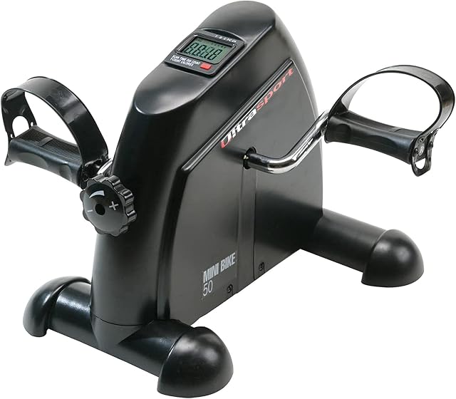 Ultrasport Mini Bike, kompaktowy rower treningowy, przyrząd do ćwiczeń rąk i nóg, Trener Pedałów, Nadaje się dla seniorów