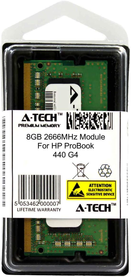 A-Tech 8GB Module for HP ProBook 440 G4 Laptop & Notebook Compatible DDR4 2666Mhz Memory Ram (ATMS322443A25978X1)
