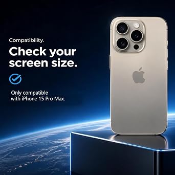 for iPhone15 Pro Max Privacy Screen Protector,2Pk Auto Kit