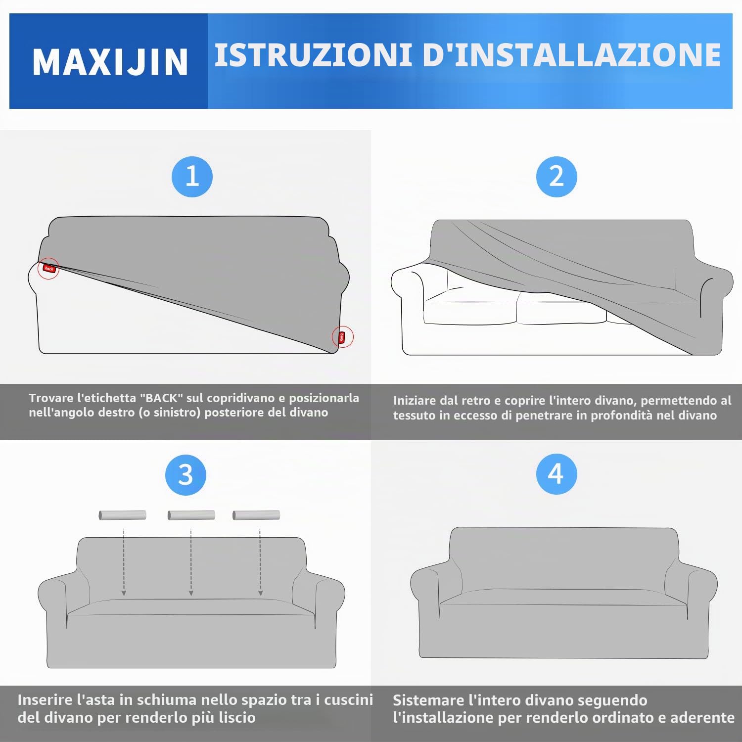 MAXIJIN Fodere per divano jacquard creative per 2 posti, 1 pezzo copridivano antiscivolo super elasticizzato per divano per cani protezione per mobili per animali domestici (2 Posti, Cachi)