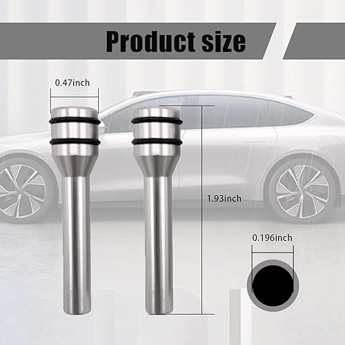 Miniatura 2 de 4 pomos de bloqueo de puerta de automóvil, pasadores de aleación de aluminio para cerradura de puerta interior, kits decorativos de 1.92 x 0.47