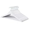 Amazon Basics Wood Suit Clothes Hangers - White, 20-Pack