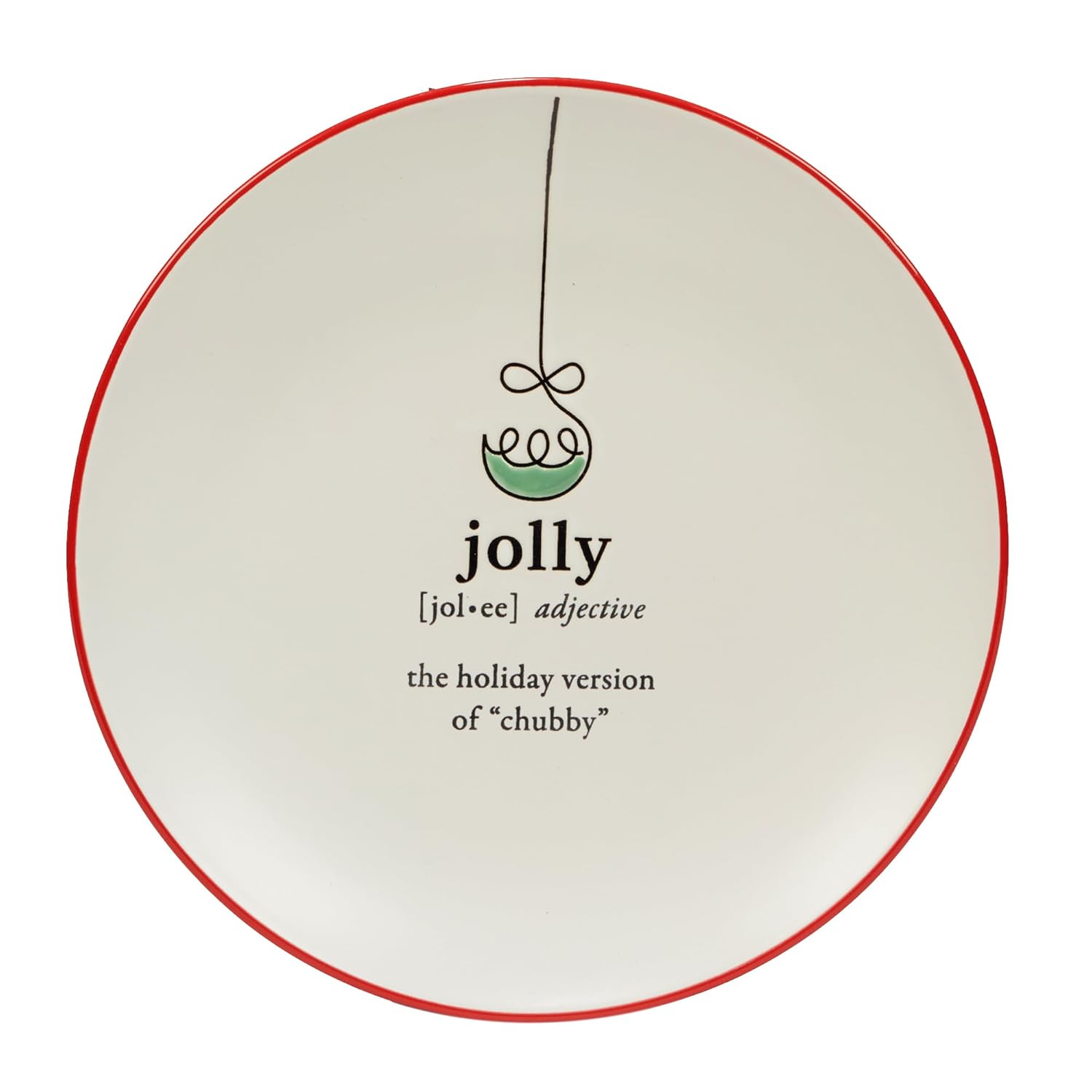 Christmas Fun Red Sayings Dessert Plates, Set of 6 - Image 3