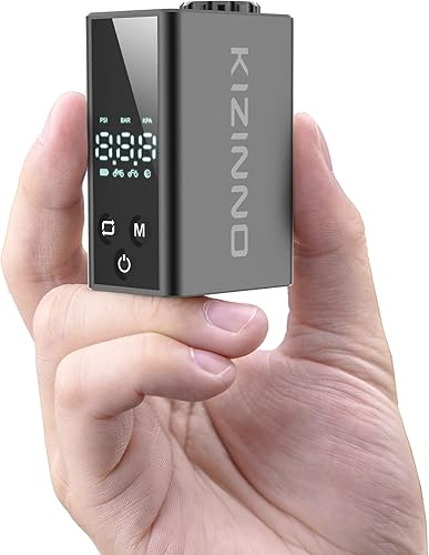 Mini bomba de bicicleta portátil para neumáticos de bicicleta, bomba eléctrica máxima de 120 PSI, bomba de aire pequeña inflador de bicicleta para