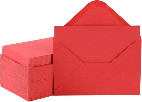 Paquete de 100 tarjetas y sobres en blanco, 100 piezas de 2.75 x 4.3 pulgadas mini sobres con tarjetas de notas en blanco de 2.6 x 4.1 pulgadas,