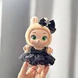 Evening Dresses Clothes for Labubu 17cm/6.7Inches Doll,2 Piece Set Bow Clothing Accessories,Boys and Girls Stylish Adorable Dolls Clothes Accessories (Doll Not Included)