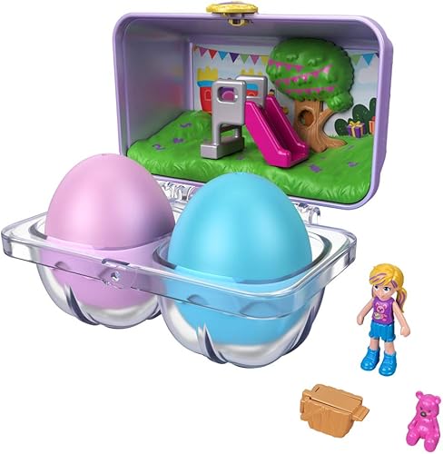 Miniatura 2 de Mystery Surprise - Cartón de huevos con temática de casa de rebote para fiesta de cumpleaños, morado, azul, verde