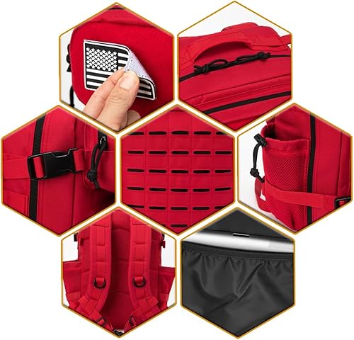 Miniatura 70 de QT&QY Mochilas tácticas militares para hombres, mochila Molle de 35 L, 45 L, bolsa grande de 3 días, mochila de senderismo con soporte para botella