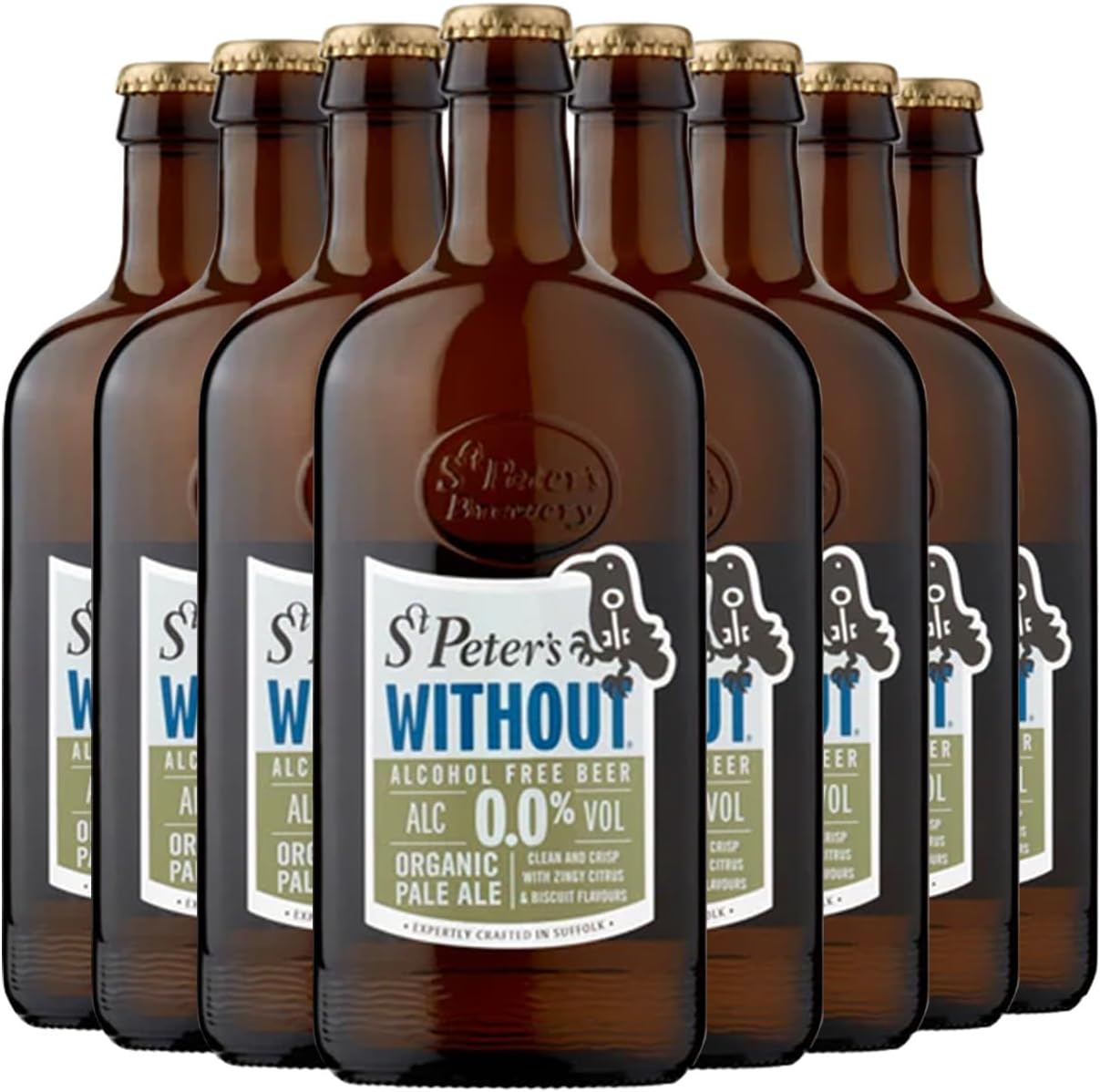 St. Peter’s Without® Organic Pale Ale 0.0% ABV 8 x 500ml Alcohol Free Beer