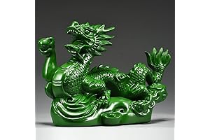 4inch Wood Carved Crafts Chinese Dragon Figurine