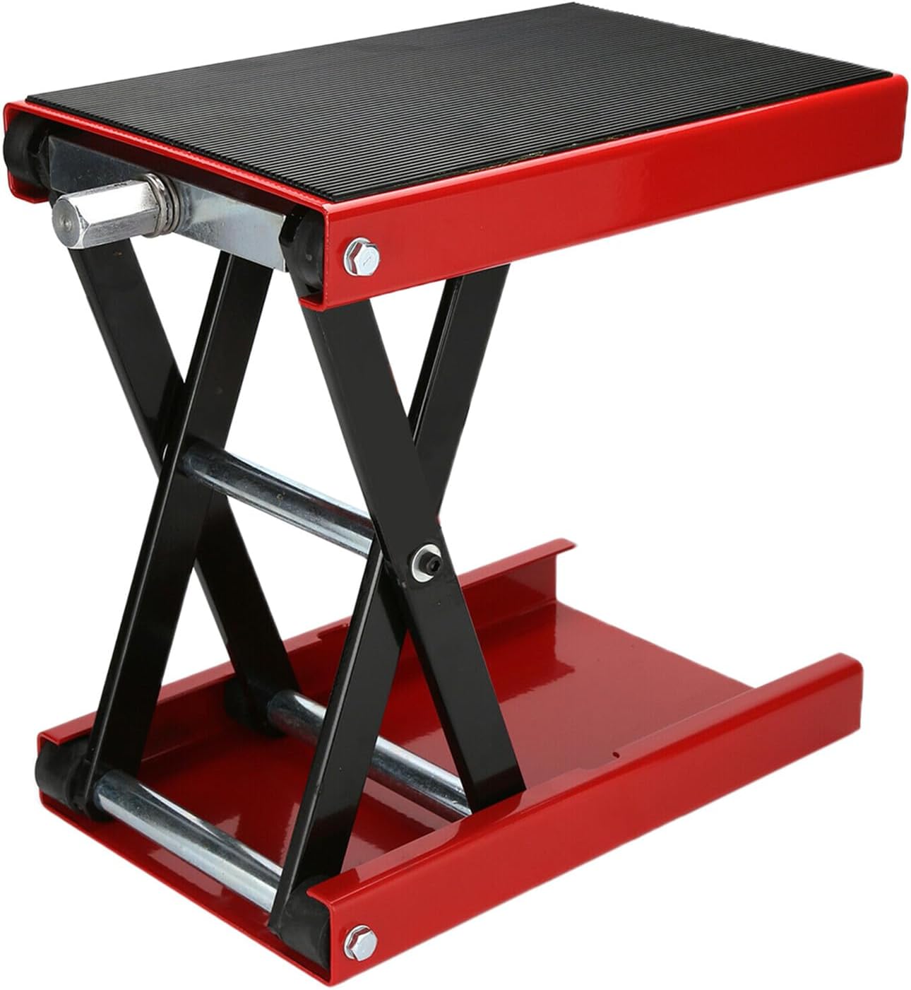 SHINEOFI Heavy Duty Motorcycle Lift Rack Hydraulic Jack Stand Motorcycle Maintenance Lift Platform for Garage and Dirt Bike Repair Support