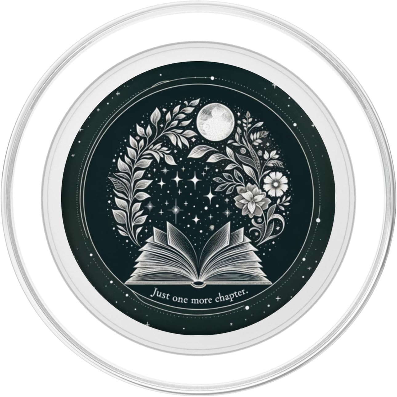 PopSockets PopGrip Per MagSafe – Design Celestiale Con Scritta 'Just One More Chapter' – Anello Adattatore Incluso Per Custodie Non MagSafe - 6