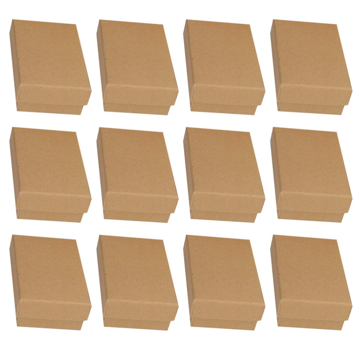 Boîte à Bijoux en Papier Kraft Pratique avec Doublure Éponge Protectrice