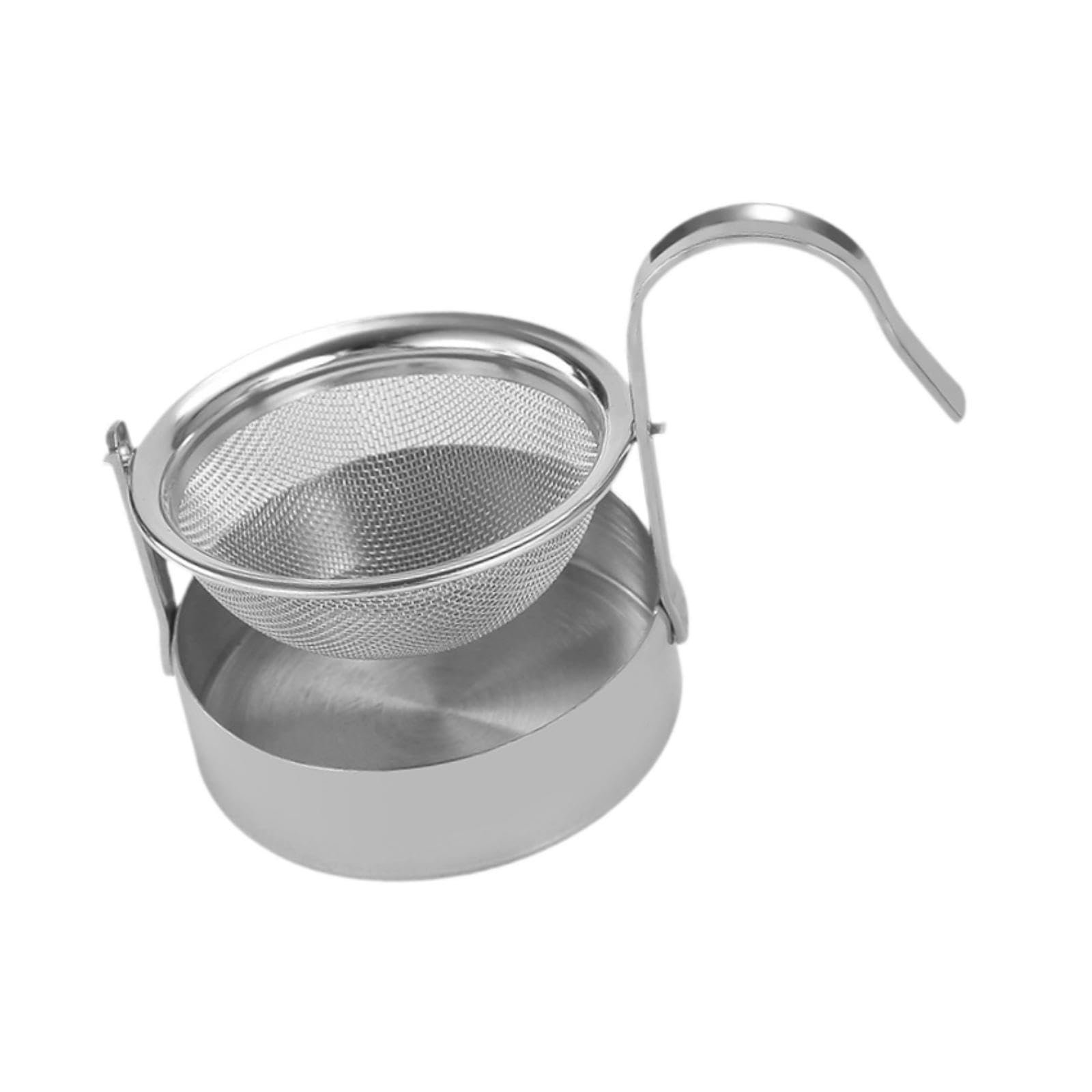 Rotating Portable Sturdy Rotatable Tea Strainer for Living Room Office Hotel Silver-image-35