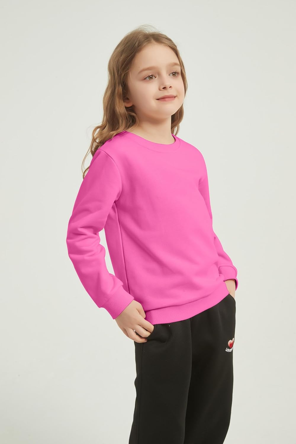 2-Pack Unisex Kids Crewneck Sweatshirt Long Sleeve Cotton Pullover Tops For Boys and Girls(Thin) - Image 2