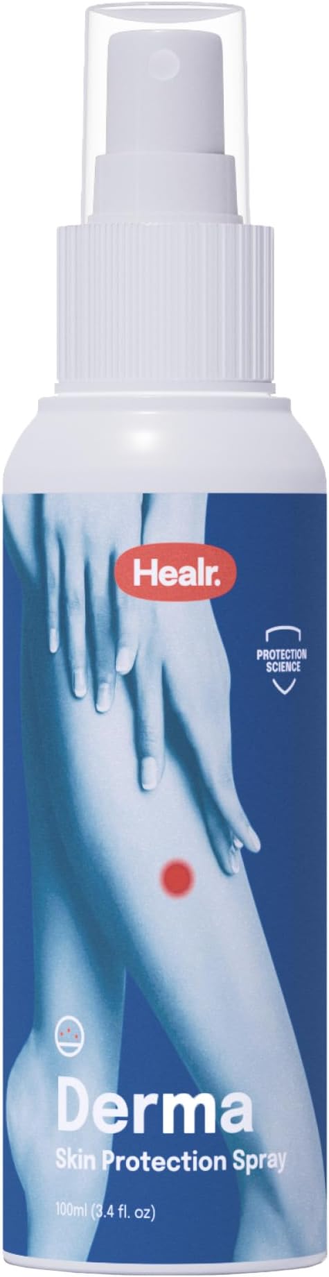 HealrDerma Skin Protection Spray – Aloe Vera and Magnesium Oil Psoriasis Treatment Spray – Fast-Absorbing Anti-Itch and Dry Skin Moisturiser – Alternative to Psoriasis Cream, 100ml