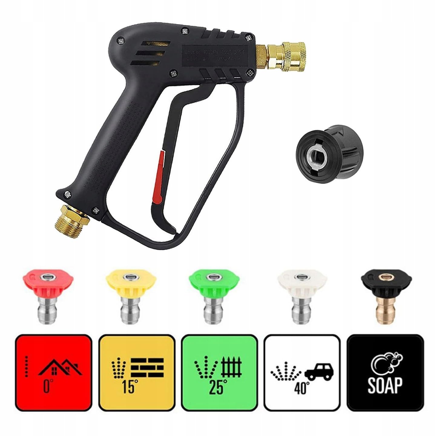 Rosfix Juego de pistolas de espuma 1000 ml compatible con Kärcher K2-K7