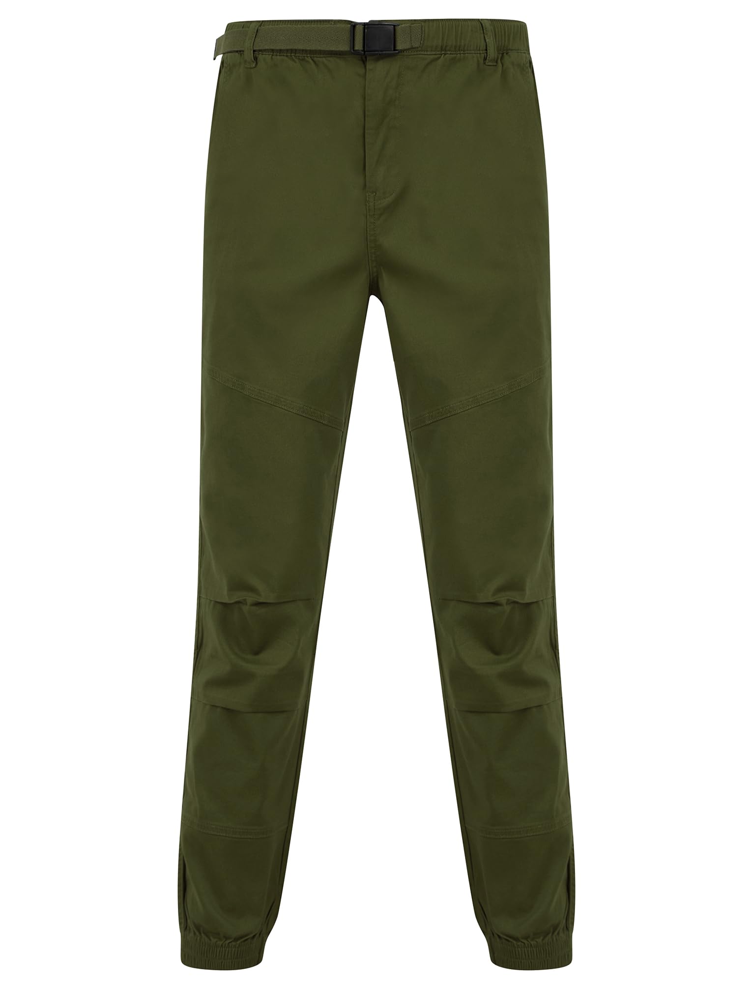 Tokyo Laundry Men's Burnt Olive Mauro Stretch Cotton Twill Cuffed Cargo Jogger Pants Medium