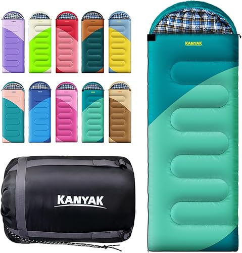 Miniatura 15 de Saco de dormir de campamento, sacos de dormir de 32 ℉ para adultos, niños, adolescentes, clima frío, cálido saco de dormir de invierno para 3-4