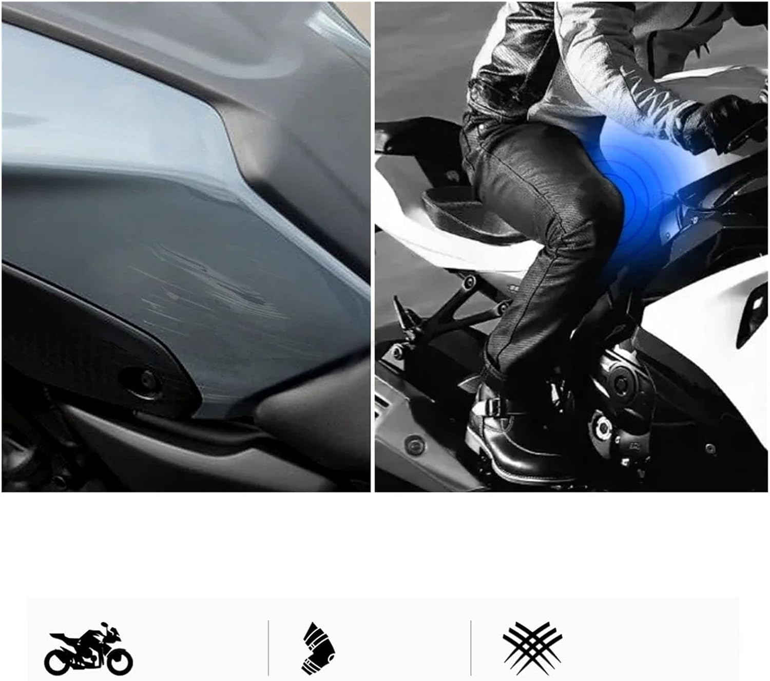 Motorcycle Tank Sticker for B&M&W& S1000RR 2019-2021 Motorcycle Accessories Side Fuel Tank Pad Knee Grip Sticker Traction Protection.