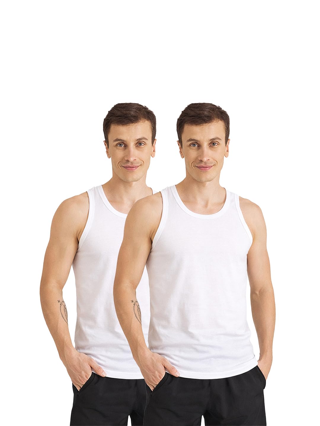 Pepe Jeans Men's Solid Relaxed Fit Vest (CLV01-02_White XXL)-picture-25