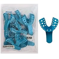 Vista 15 de Bandejas de impresión dental perforadas sin látex desechables bolsa de 12 piezas (#1 grande superior)