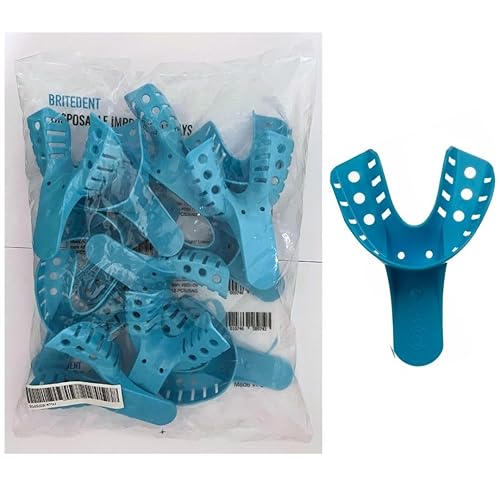 Bandejas dentales perforadas desechables de impresión bolsa de 12 piezas (# 6 pequeño inferior)