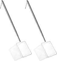 Nogeqi 2-Pack 3 Inch Fine Mesh Aquarium Fish Nets with Extendable Handle for Shrimp, Bettas & Small Tanks