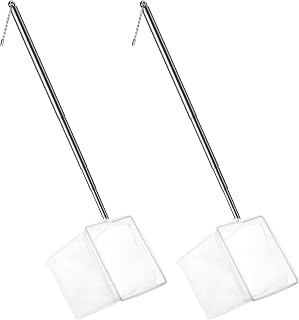 Nogeqi 2-Pack 3 Inch Fine Mesh Aquarium Fish Nets with Extendable Handle for Shrimp, Bettas & Small Tanks