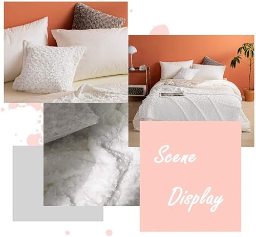 Miniatura 6 de Simple&Opulence Fundas de almohada decorativas de color rosa, 2 unidades, 18 x 18 pulgadas, 17.7 x 17.7 in, fundas de cojín cuadradas de felpa con