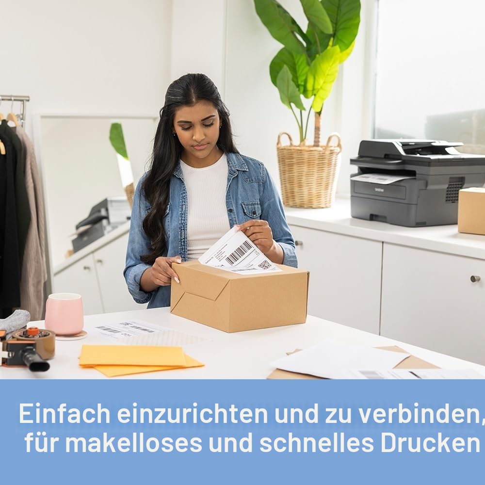 Brother DCP-L2660DW 3-in-1-Multifunktionsgerät Laserdrucker Monochrom, WLAN & LAN, automatischer Vorlageneinzug (ADF) für 50 Blatt, Druckgeschwindigkeit von bis zu 34 Seiten pro Minute