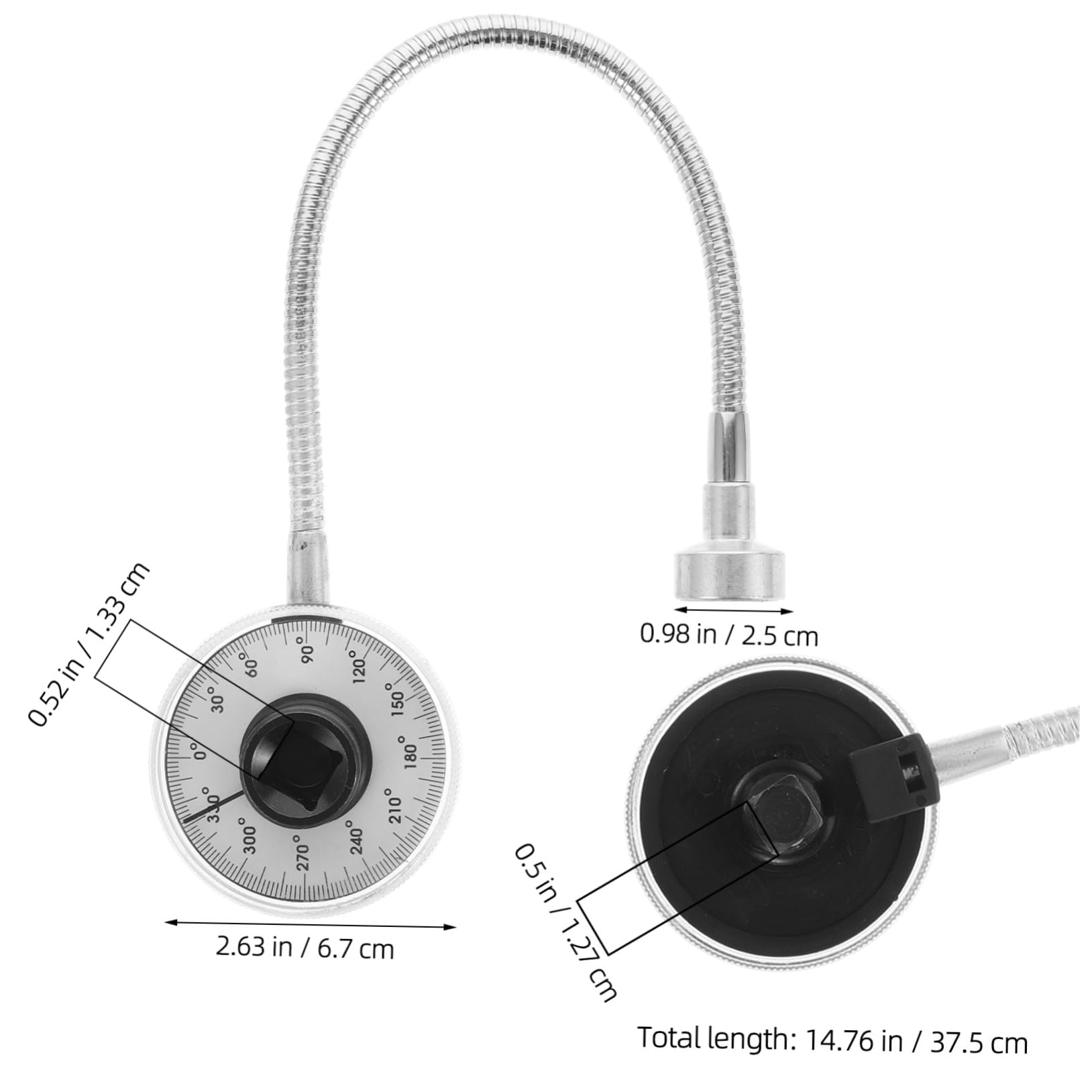 Drehmomentwinkelmesser 1/2 Zoll Mit Winkelmessgerät Und Zifferblatt Präzises Drehmomentmessgerät Für Mechaniker Und Heimwerker