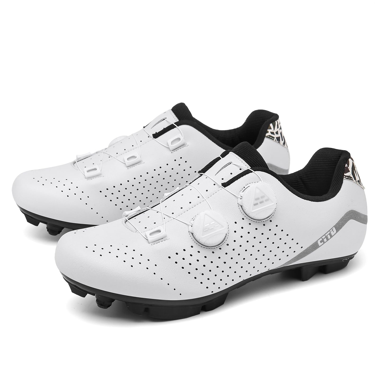 Fahrradschuhe Herren Damen MTB Schuhe kompatibel mit SPD 2 Schrauben mit Cleats, Mountainbike Schuhe Unisex Draussen
