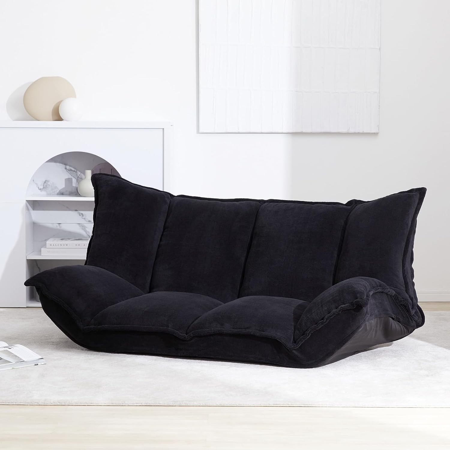 未使用訳あり モダンデザインソファベッド W120 セミダブル アイボリー