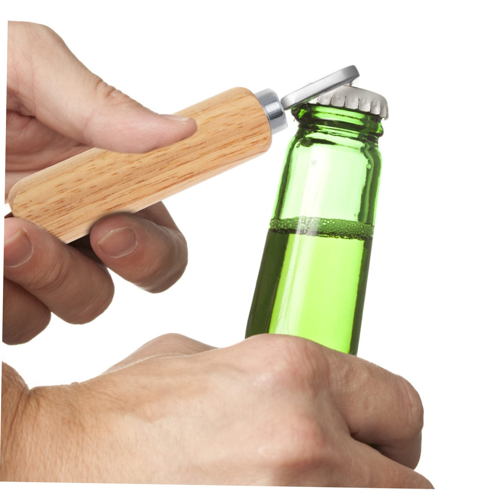 Garneck 4 Set Cavatappi in Legno Apribottiglie Bar Cremagliera Gadget Apribottiglie Da Apriscatole Sbarra Idro Rimozione Della Bottiglia Di Birra Vino Khaki Di Legno 4 Pezzi * 4