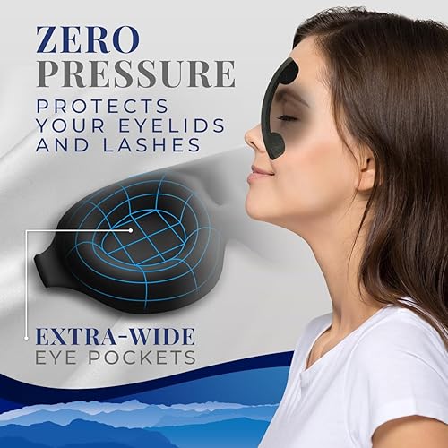 Miniatura 4 de Antifaz para dormir 2 unidades  Antifaz para dormir  Patentada, contorneada, 100% apagón, máscaras para dormir de cero presión para mujeres y