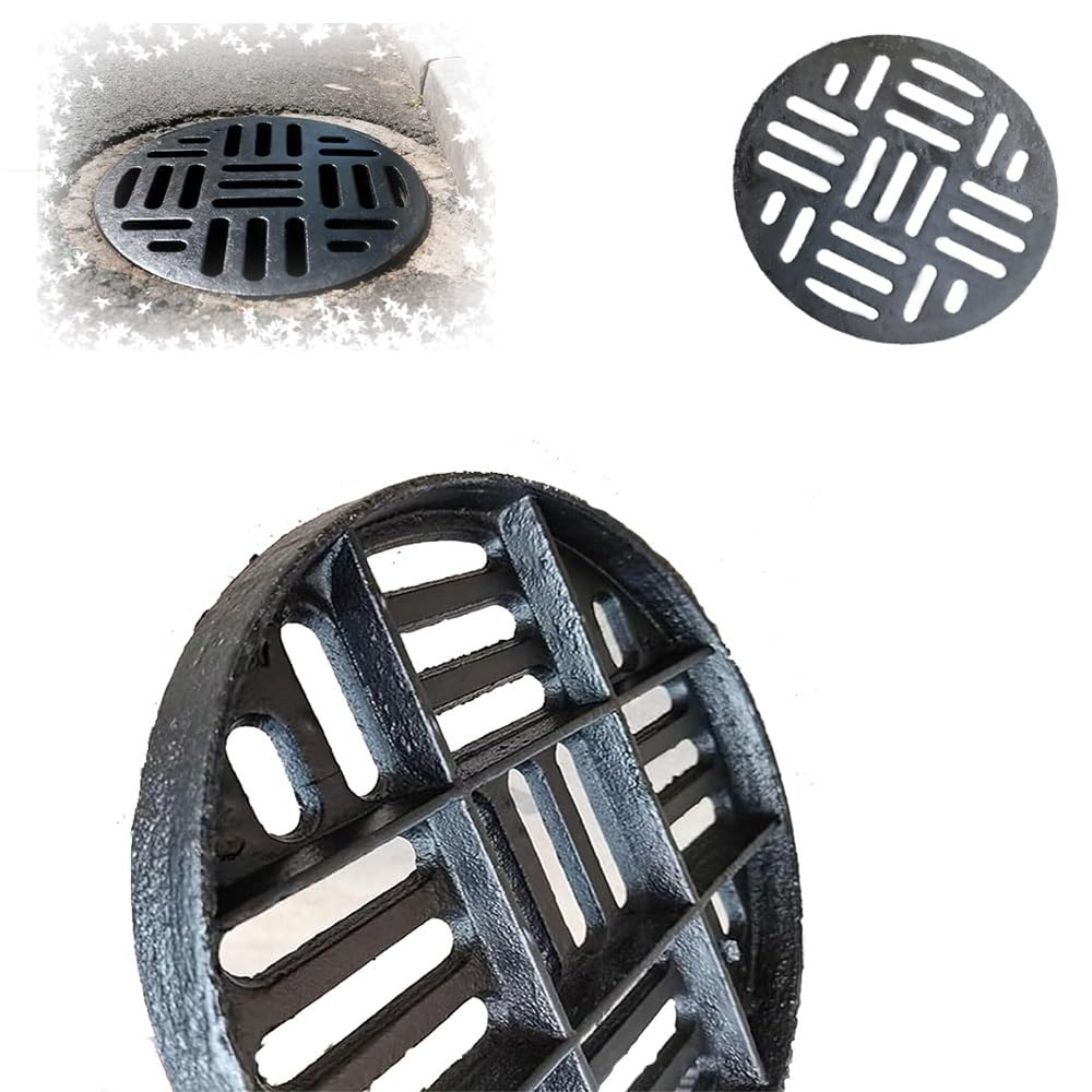 Grille d'évacuation en fonte supérieure ronde pour caniveau de 14-18" x12