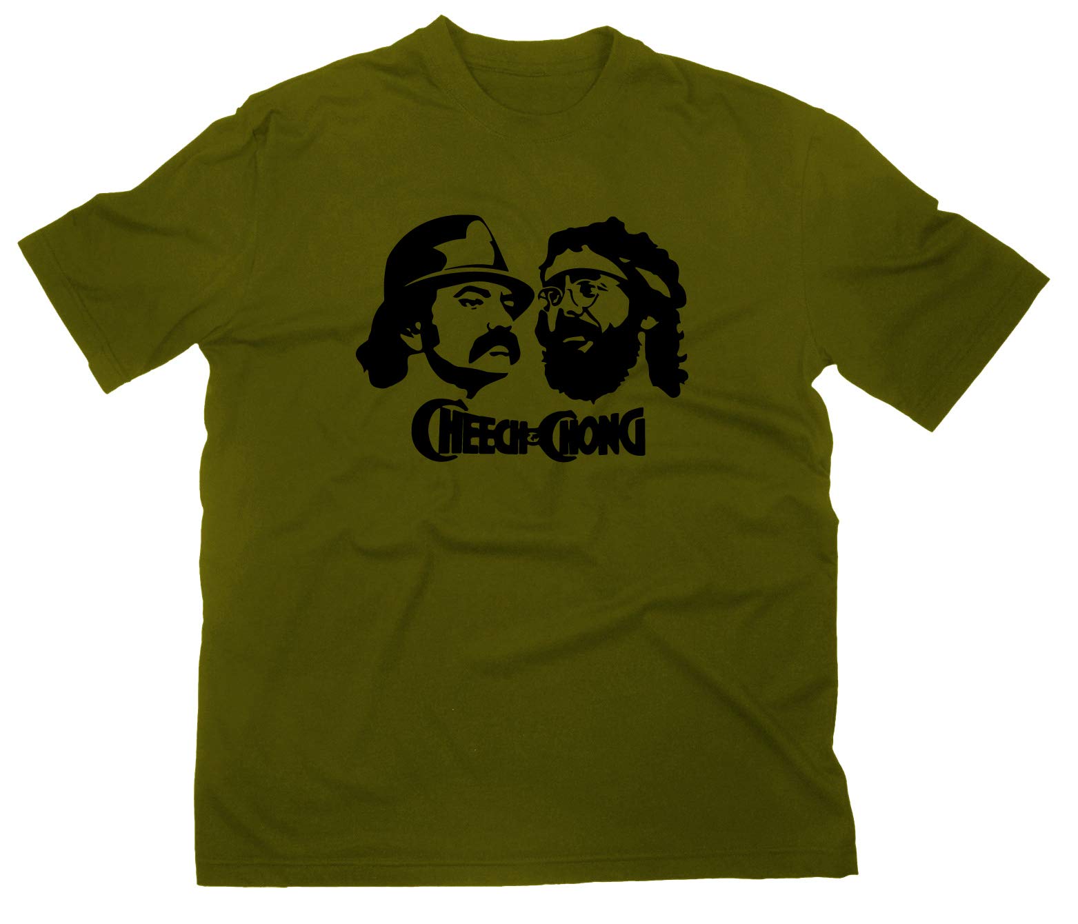 Styletex23 Men's Green #2 Cheech And Chong T-Shirt, L, Olive