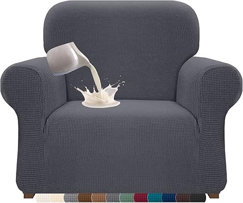 Cherrypark Funda de sofá impermeable de espuma de alta elasticidad para sillón, funda de sofá suave Qulited, funda de sofá suave a prueba de pelo de