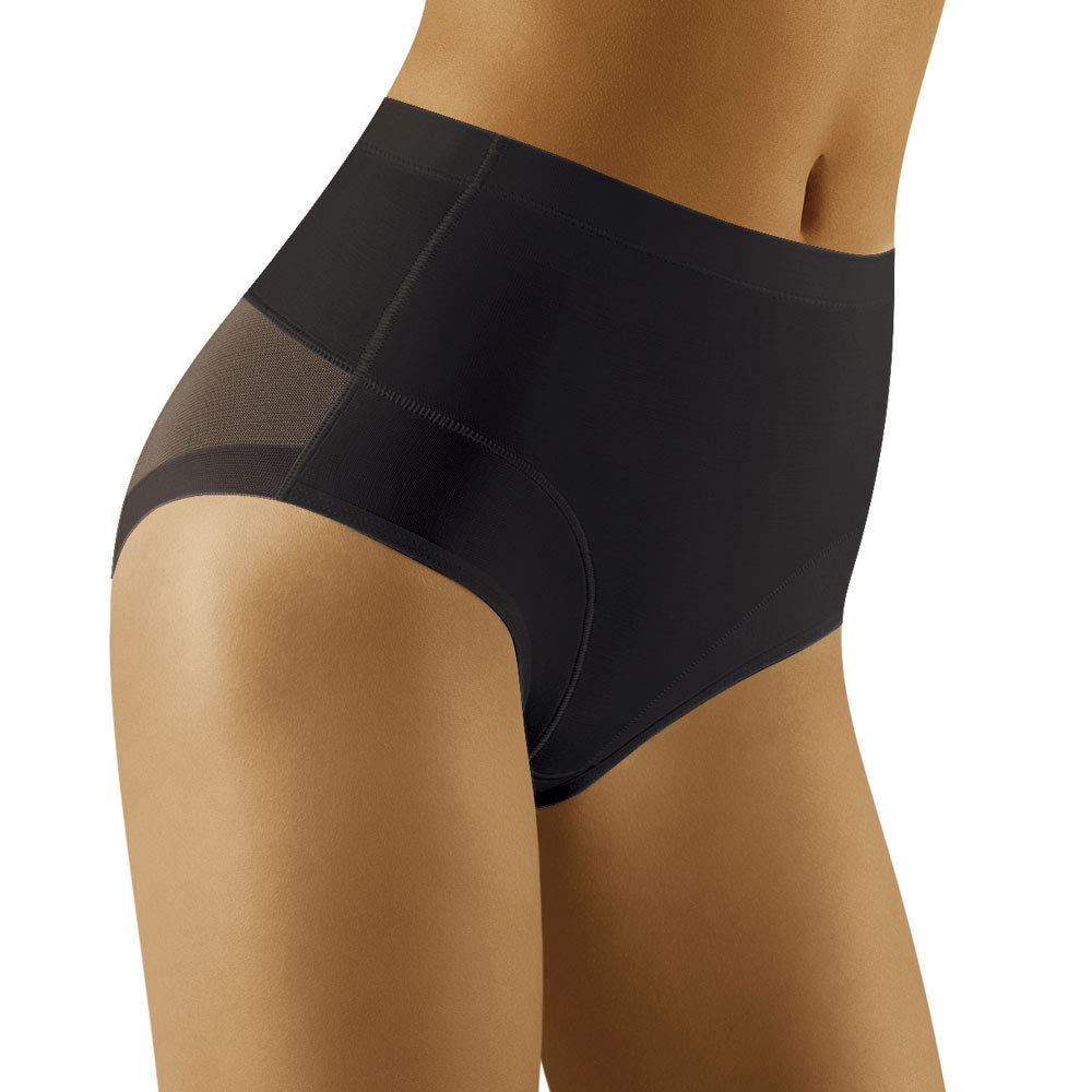 Wolbar Women's Black Smooth Shaping Briefs Wb317, ,Xl