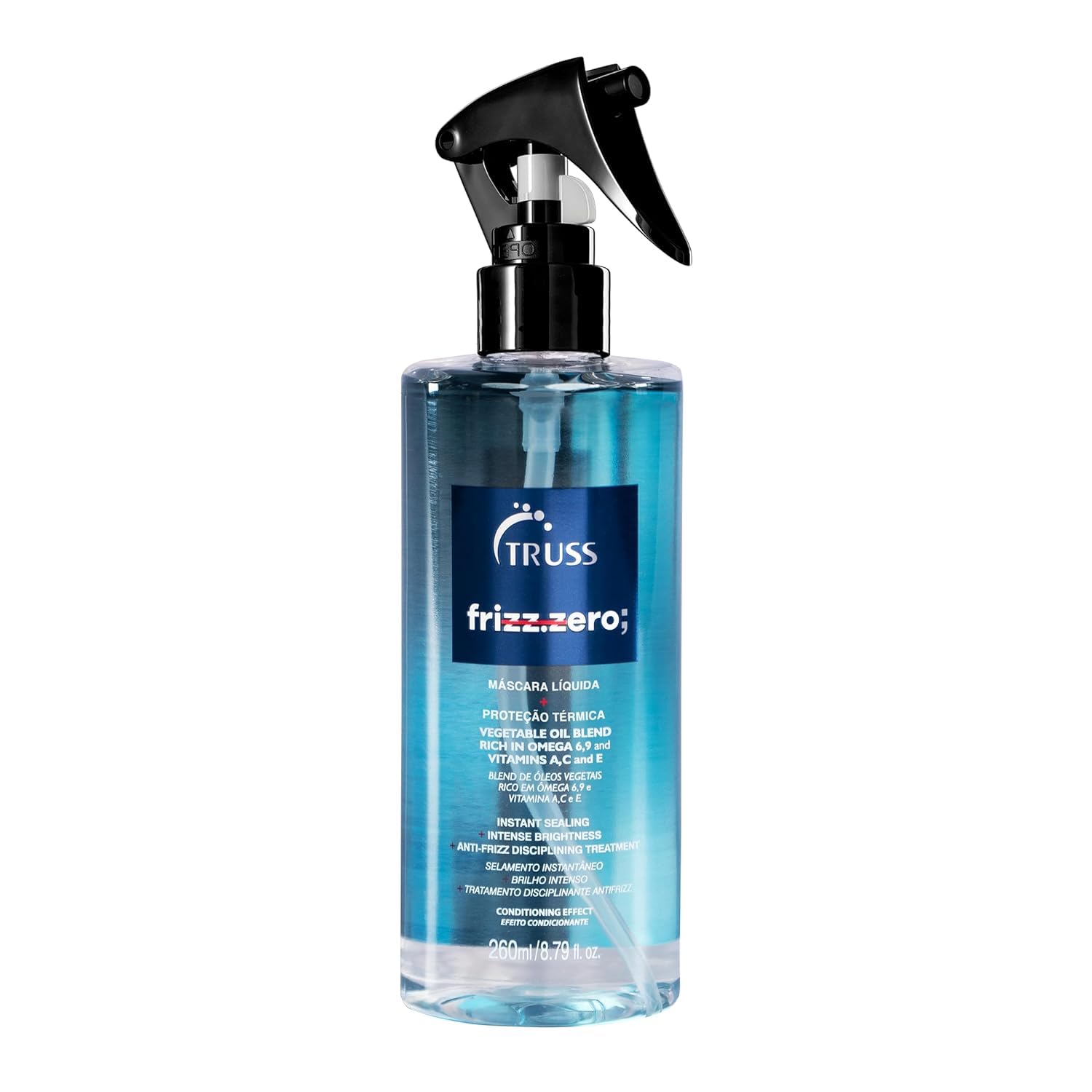 TRUSSFrizz Zero Liquid Hair Mask - Anti Frizz Hair Treatment Spray - Detangles & Brightens Damaged Strands - Provides Intense Shine & Cuticle Sealing (8.79 oz)