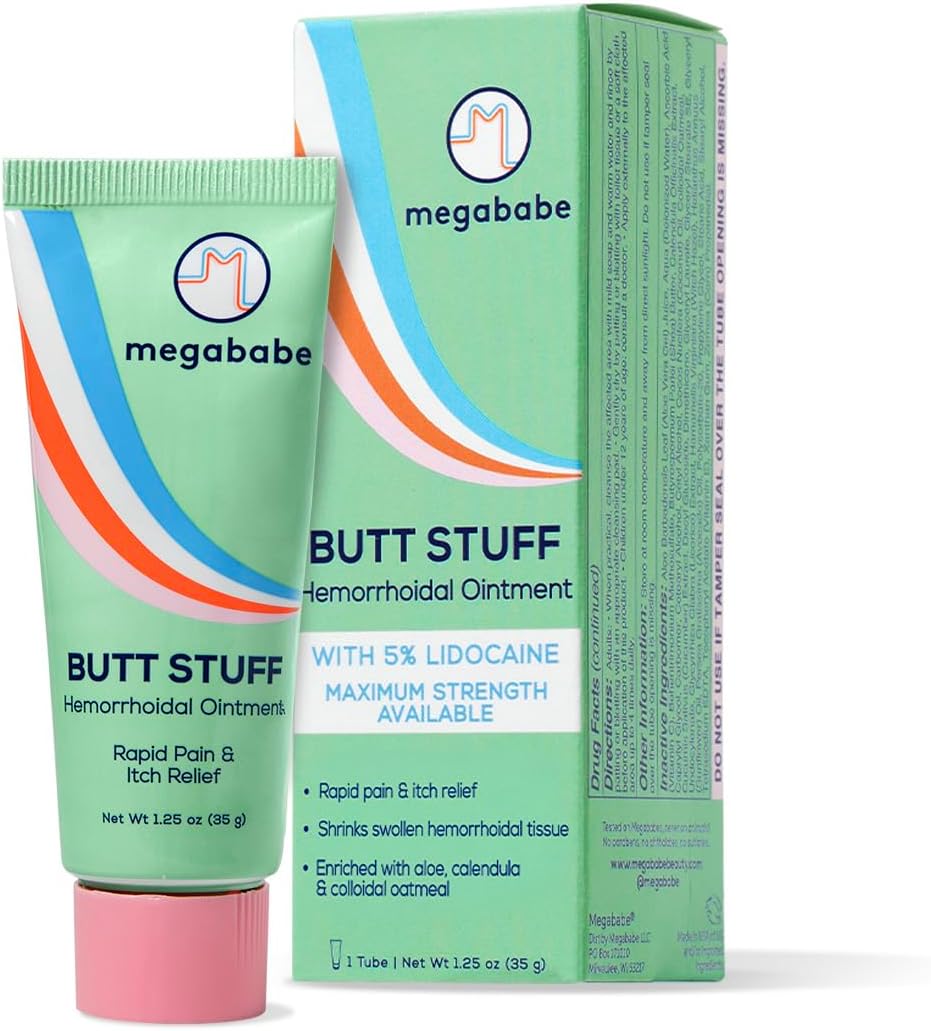 Hemorrhoidal Ointment | with 5% Lidocaine | Rapid Pain & Itch Relief | Shrinks Swollen Hemorrhoidal Tissue | 1.25 oz