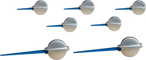 Tanin Auto Electronix Agujas azules con base plateada para Chevrolet Silverado, Tahoe y GMC Sierra Velocímetro (7 unidades)